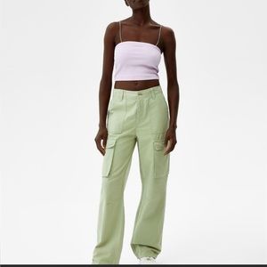 BERSHKA Beige/Khaki Cargo Pant